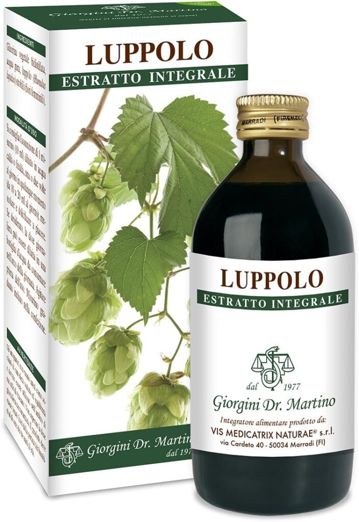 Dr. Giorgini Integratore Alimentare, Luppolo Estratto Integrale Liquido Analcoolico - 200 ml