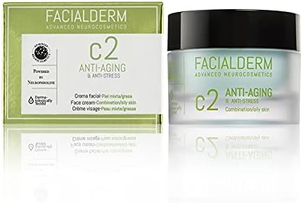 FACIALDERM - Crema Viso C2 ANTIETA’ & Antistress Facciale, pelle mista/seca, 50ml.