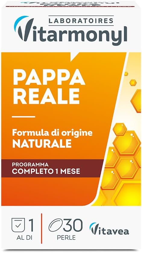 VITARMONYL - PAPPA REALE - Integratore alimentare in perle a base di pappa reale - Programma completo di 1 mese - Confezione da 30 perle - 21 g